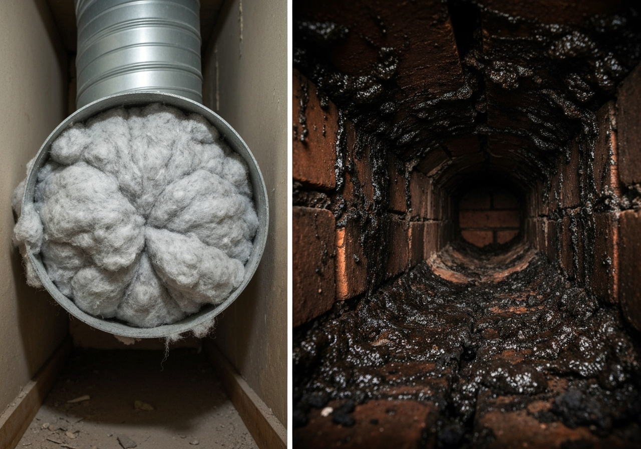 chimney cleaning and dryer vent maintenance